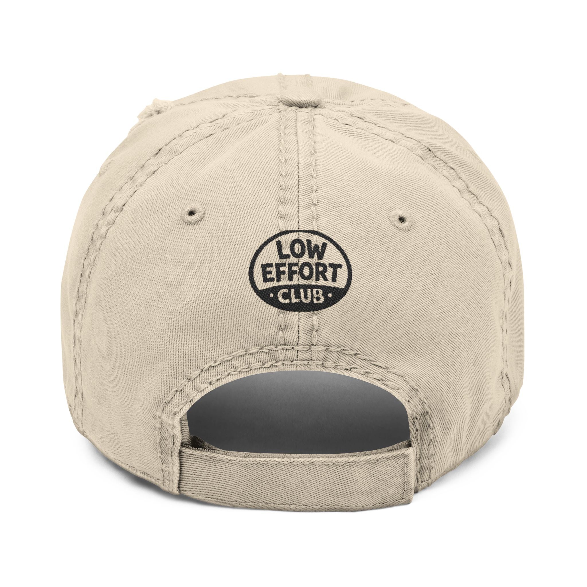 Distressed Dad Hat - "I Tried. Not Really." Embroidered Low Effort Club Cap