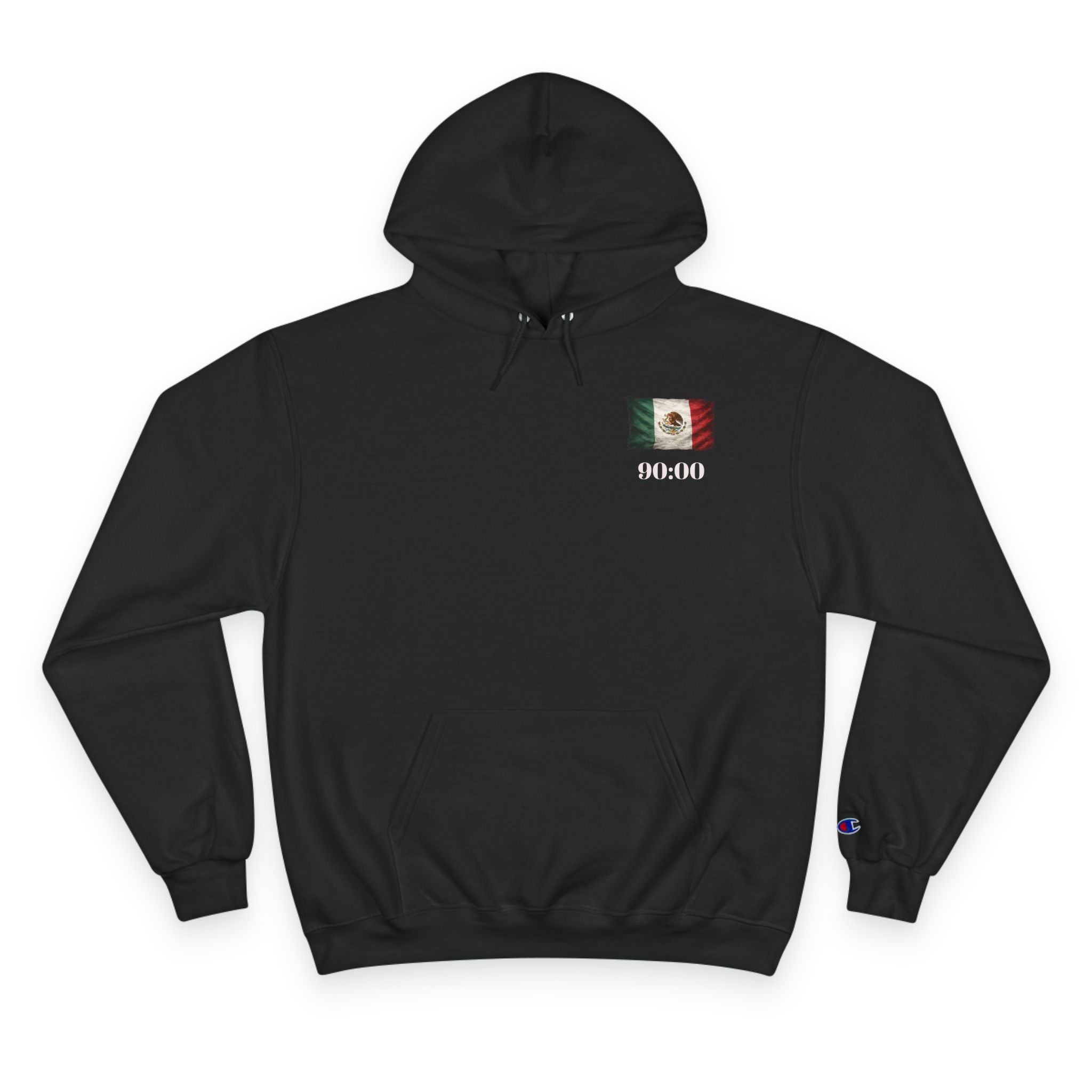 Champion Hoodie — 'The Night of the Match' 90 Soccer Hoodie (Mexico Flag, Noctra 2026)