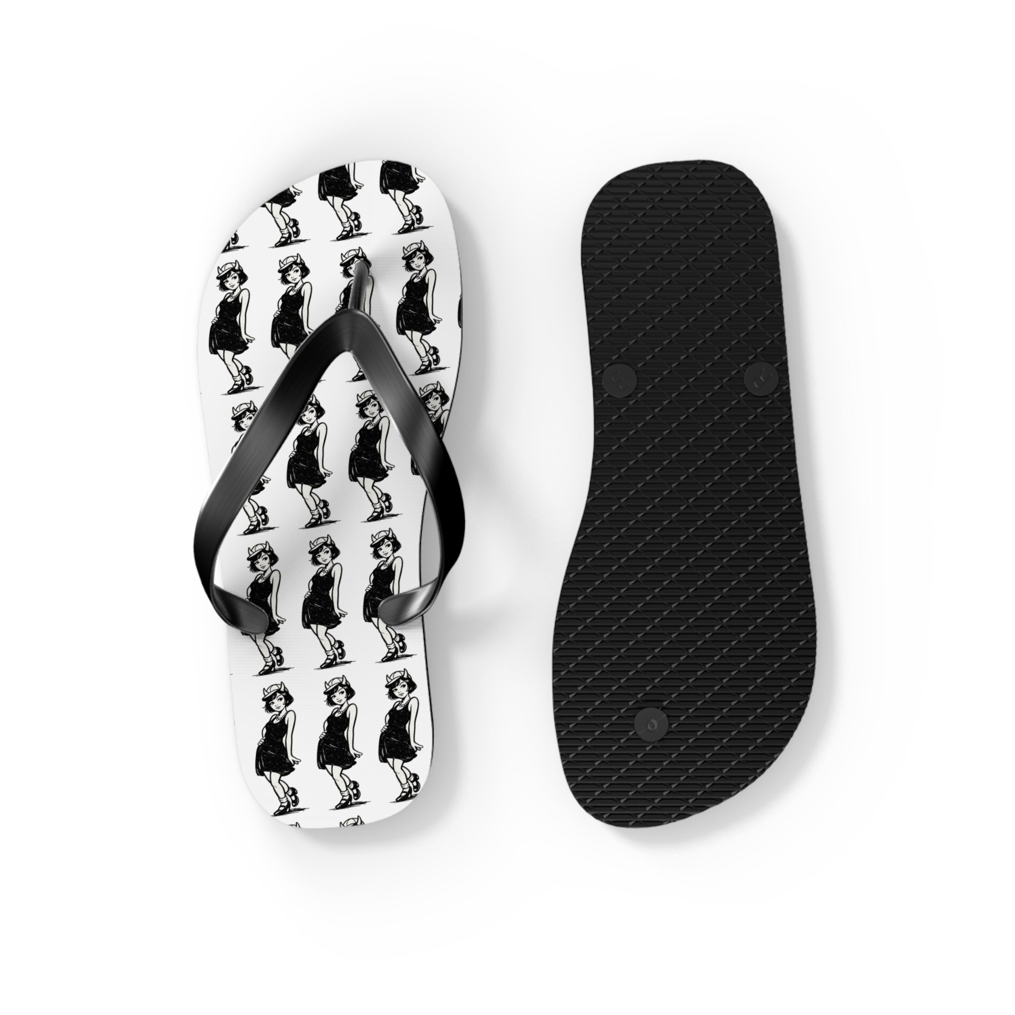 Flip Flops – Vintage Girl Pattern Beach Sandals
