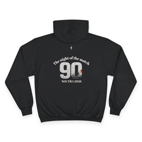Champion Hoodie — 'The Night of the Match' 90 Soccer Hoodie (Mexico Flag, Noctra 2026)