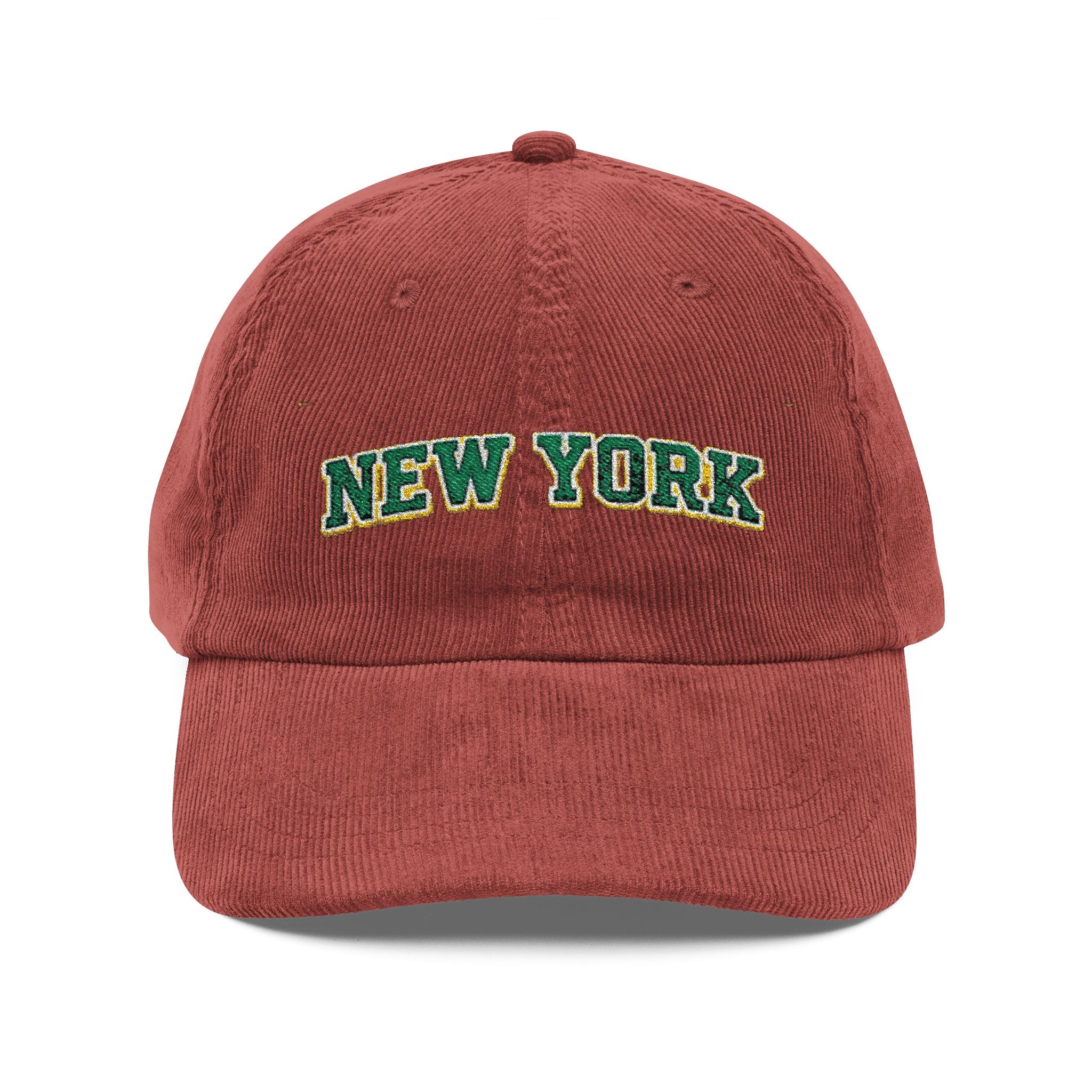 Vintage Corduroy Cap - Embroidered "New York"
