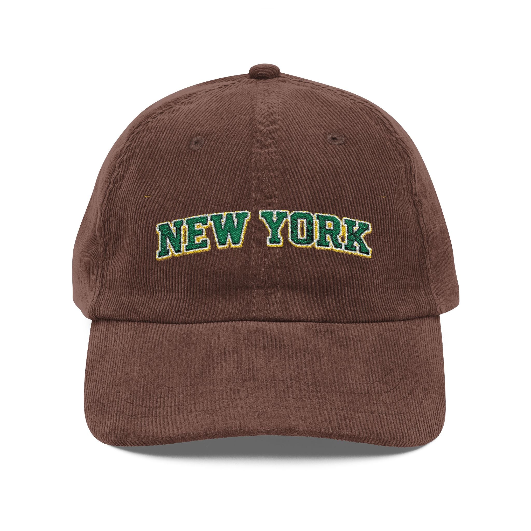 Vintage Corduroy Cap - Embroidered "New York"