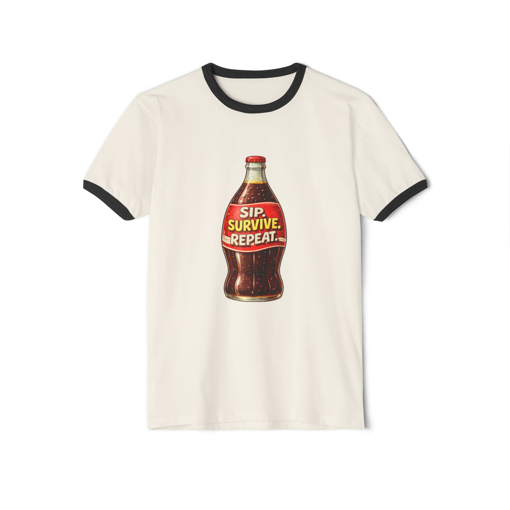 Sip. Survive. Repeat. Ringer T‑Shirt