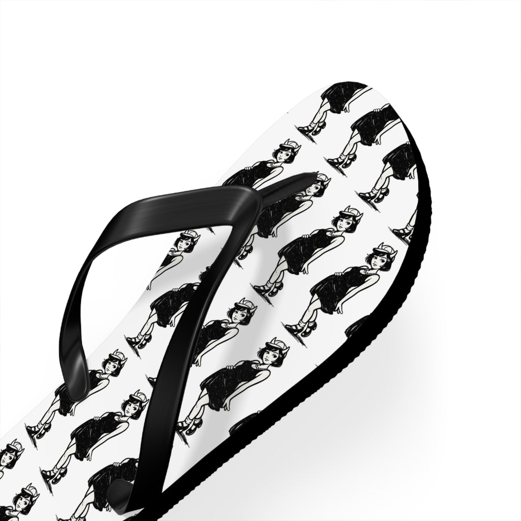Flip Flops – Vintage Girl Pattern Beach Sandals