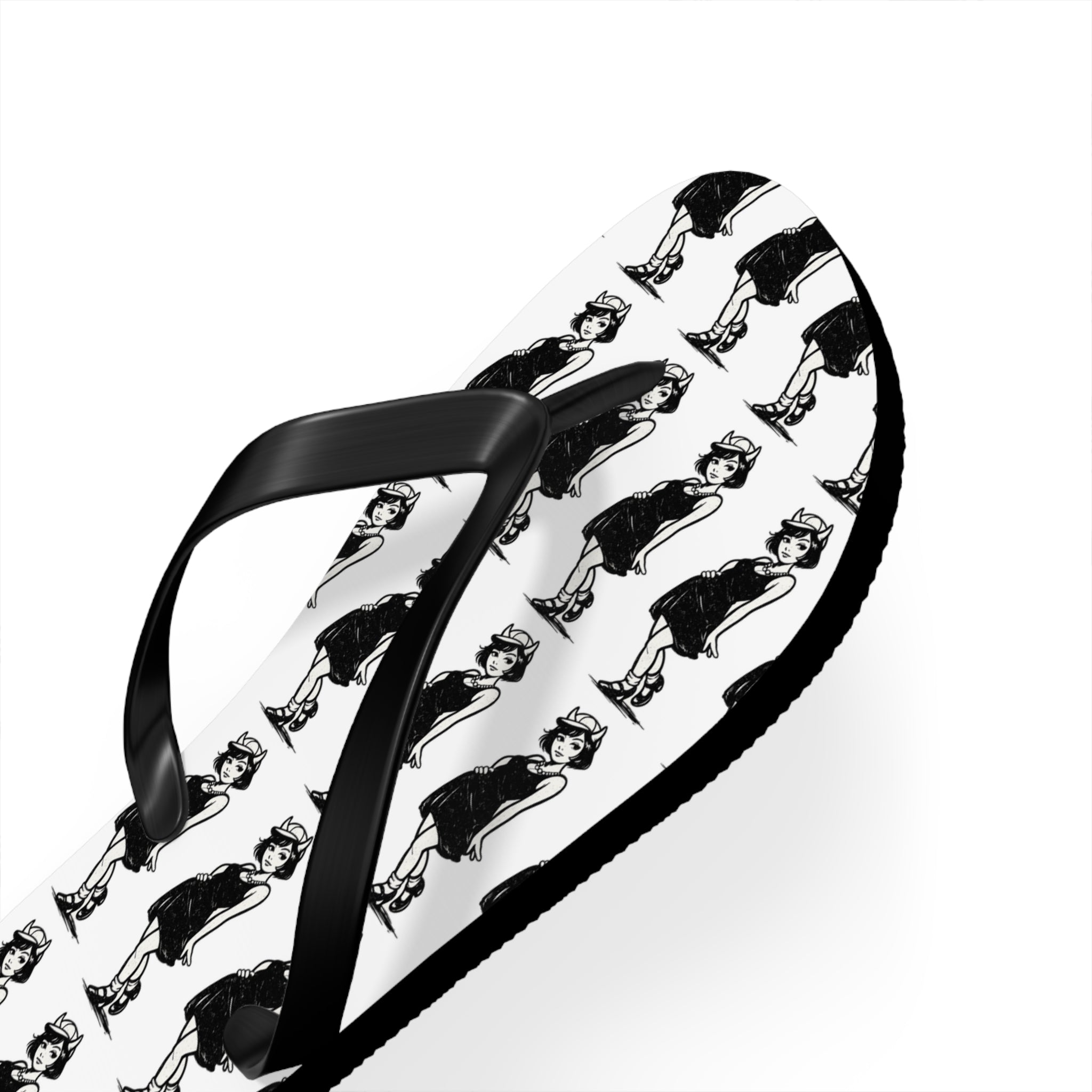 Flip Flops – Vintage Girl Pattern Beach Sandals