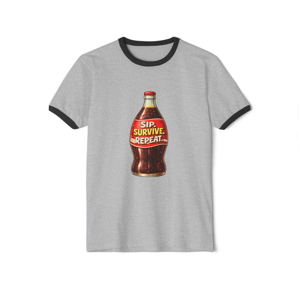 Sip. Survive. Repeat. Ringer T‑Shirt
