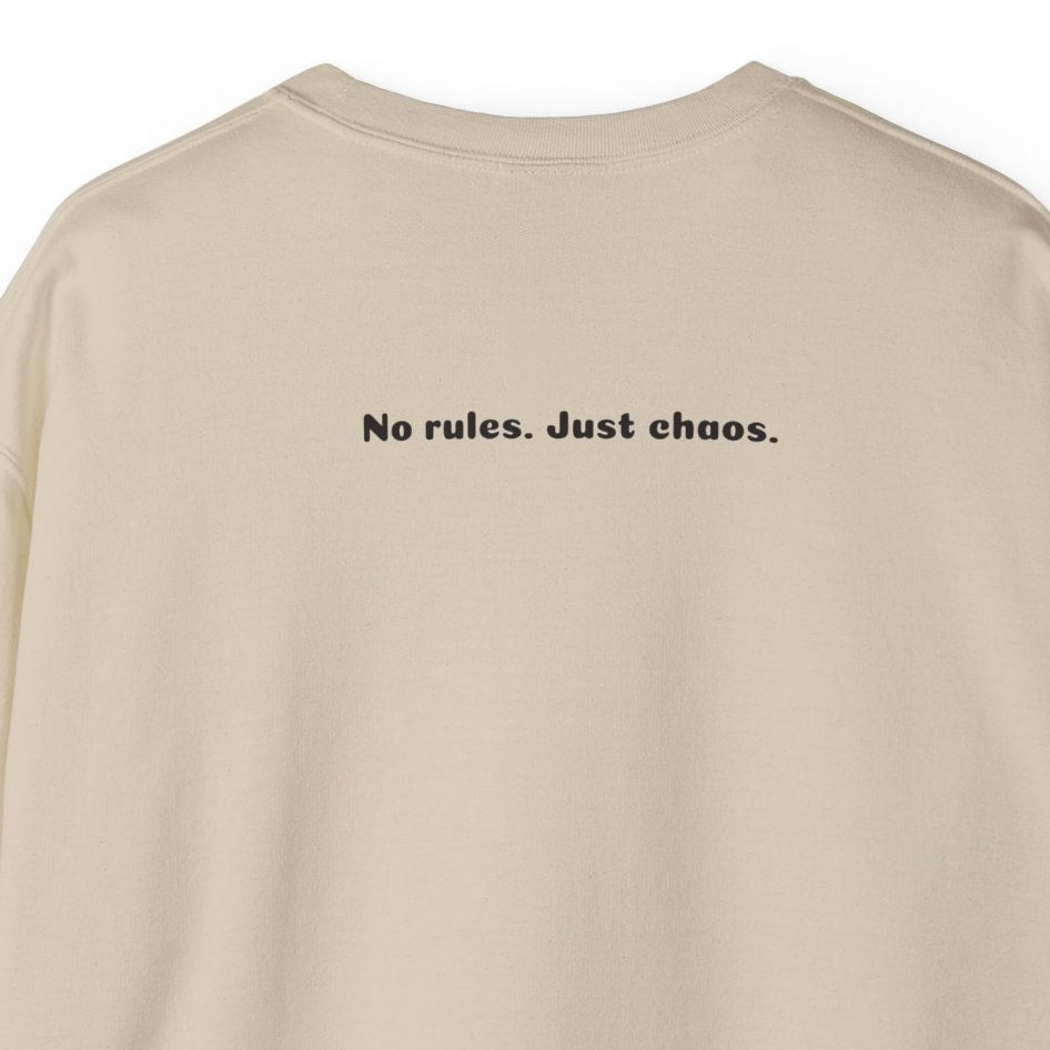 Crewneck Sweatshirt — "No rules. Just chaos." Devil