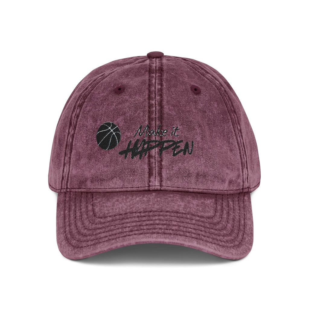 Make It Happen Embroidered Vintage Baseball Cap