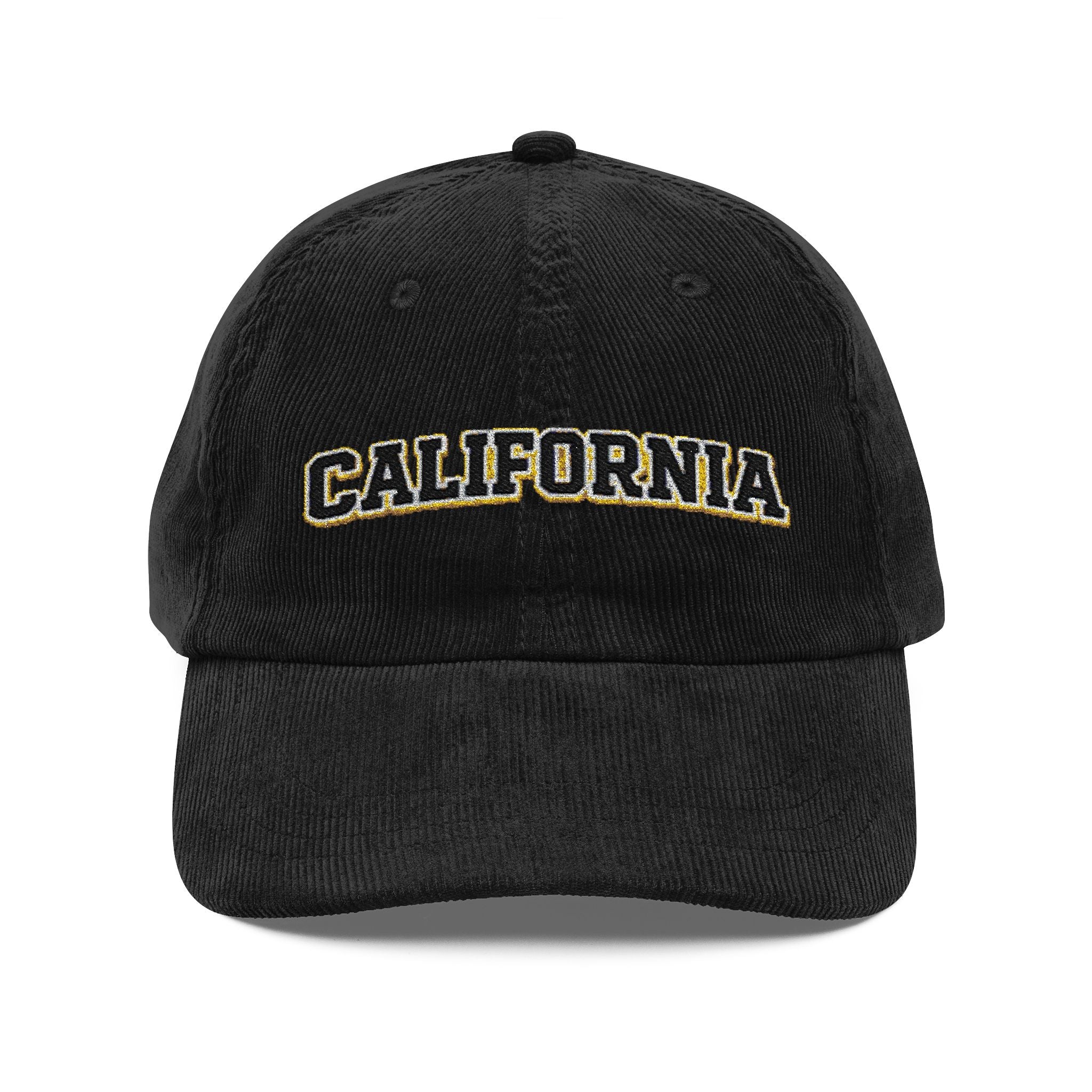 California Corduroy Hat — Vintage Embroidered Baseball Cap